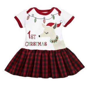 Baby Ganz Diaper Shirt Tutu First Christmas 0-6 Months
